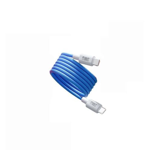 Verilux® 240W Type C to Type C Cable, Coiled Fast Charging Cable Verilux® 240W Type C to Type C Cable, Coiled Fast Charging Cable